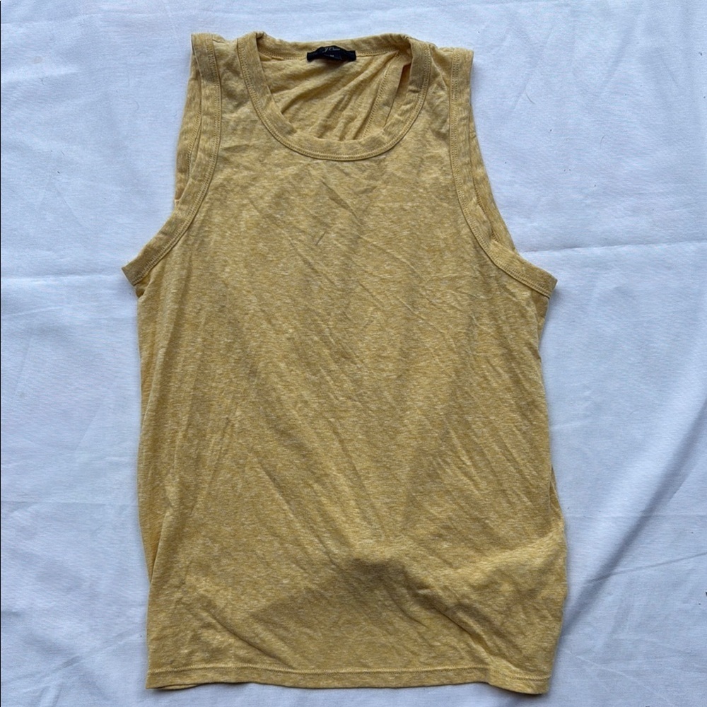 J Crew Yellow Sleeveless Open Back with Tie Women's Top